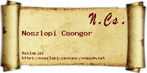 Noszlopi Csongor névjegykártya